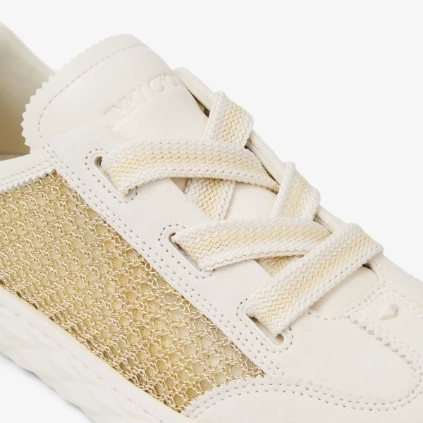 Gold and Latte Jimmy Choo Diamond Light Flex Trainers, view 4 | Sneakers
