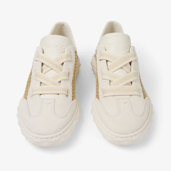 Gold and Latte Jimmy Choo Diamond Light Flex Trainers, view 6 | Sneakers