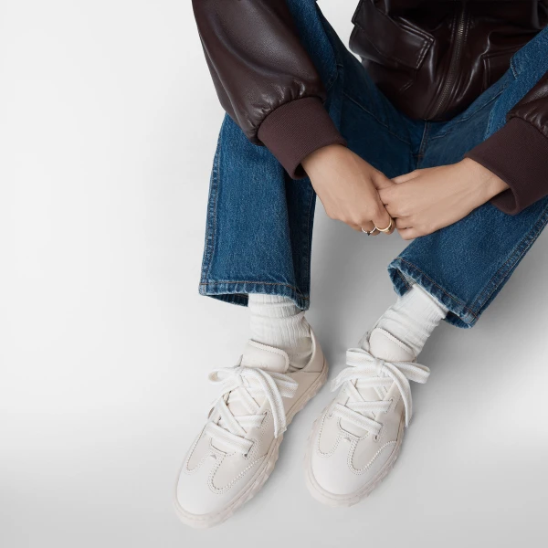 Latte Jimmy Choo Diamond Light Flex Trainers, view 2 | Sneakers