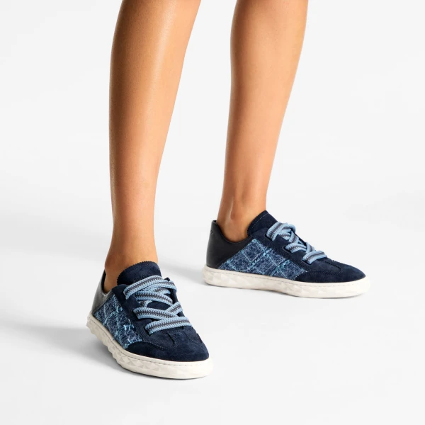 Marine and Denim Jimmy Choo Diamond Light Flex Trainers, view 2 | Sneakers