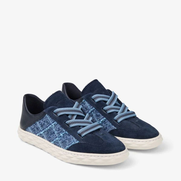 Marine and Denim Jimmy Choo Diamond Light Flex Trainers, view 3 | Sneakers