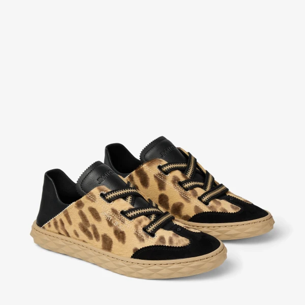 Natural and Black Jimmy Choo Diamond Light Flex Trainers, view 3 | Sneakers