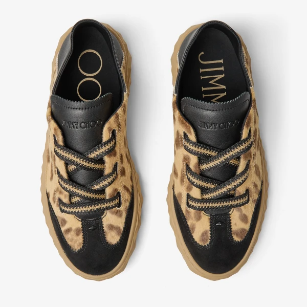Natural and Black Jimmy Choo Diamond Light Flex Trainers, view 6 | Sneakers