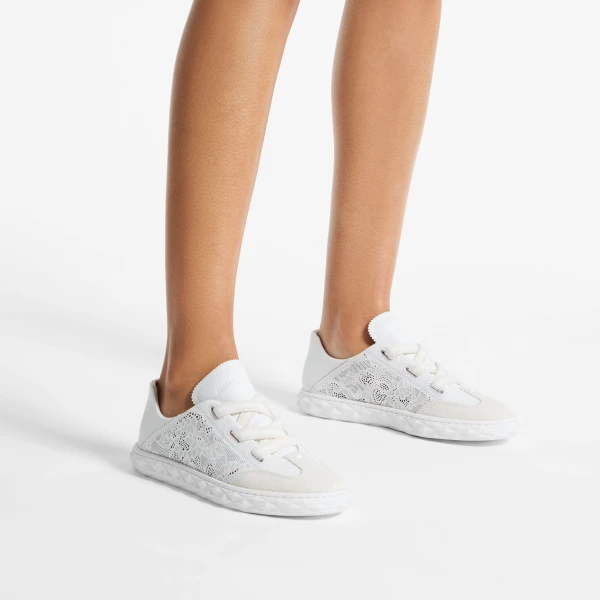 White Jimmy Choo Diamond Light Flex Trainers, view 2 | Sneakers