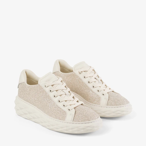Light Soft Gold and Latte Mix Jimmy Choo Diamond Light Maxi Trainers, view 2 | Sneakers