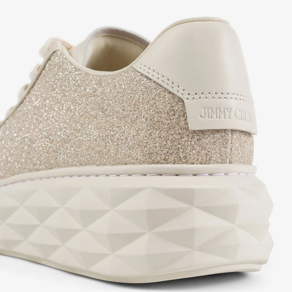 Light Soft Gold and Latte Mix Jimmy Choo Diamond Light Maxi Trainers, view 3 | Sneakers