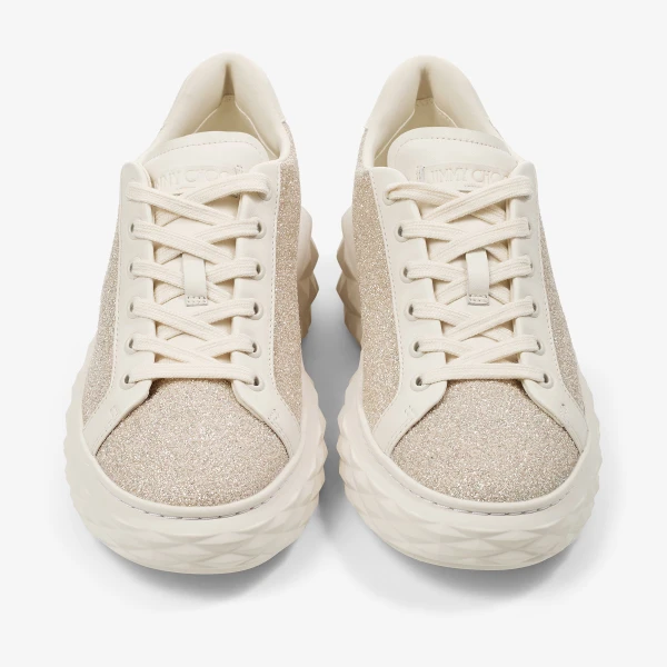 Light Soft Gold and Latte Mix Jimmy Choo Diamond Light Maxi Trainers, view 4 | Sneakers