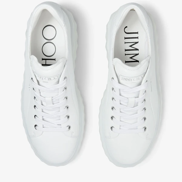 White Jimmy Choo Diamond Light Maxi Trainers, view 4 | Sneakers