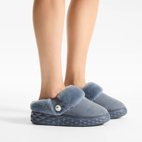 Arctic Blue Jimmy Choo Diamond Maxi Mule, view 2 | Mules