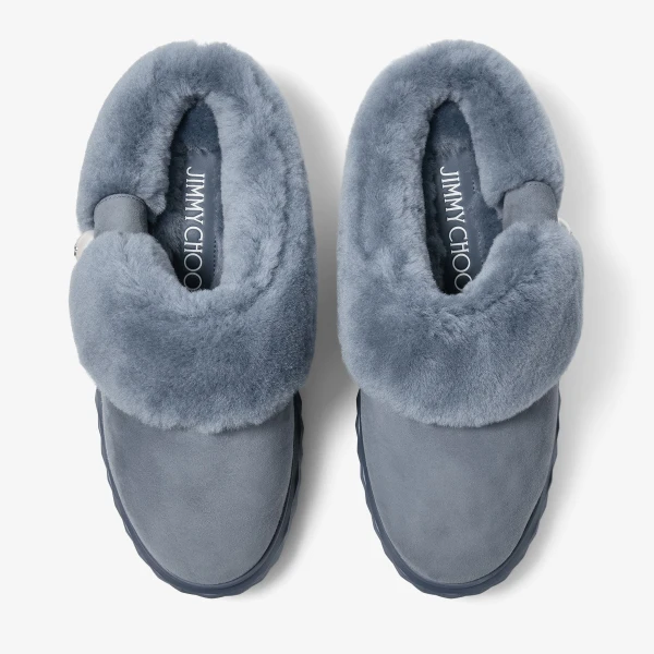 Arctic Blue Jimmy Choo Diamond Maxi Mule, view 5 | Mules