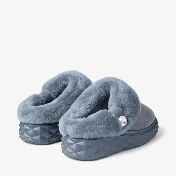 Arctic Blue Jimmy Choo Diamond Maxi Mule, view 6 | Mules