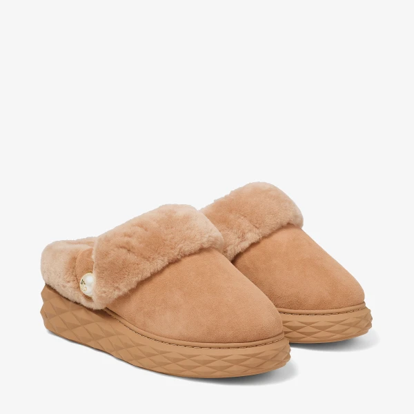 Toffee Jimmy Choo Diamond Maxi Mule, view 2 | Mules