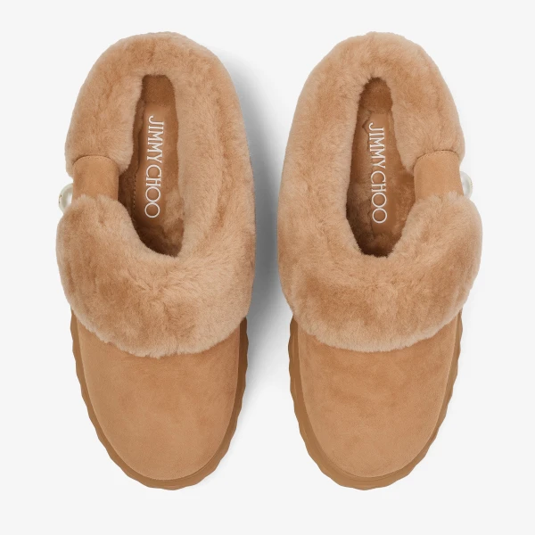 Toffee Jimmy Choo Diamond Maxi Mule, view 4 | Mules