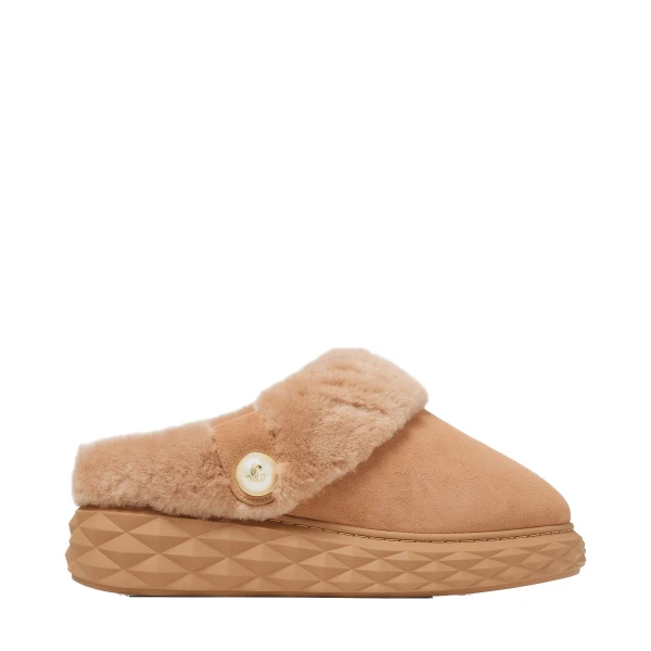 Beige Jimmy Choo Diamond Maxi Mule | Mules