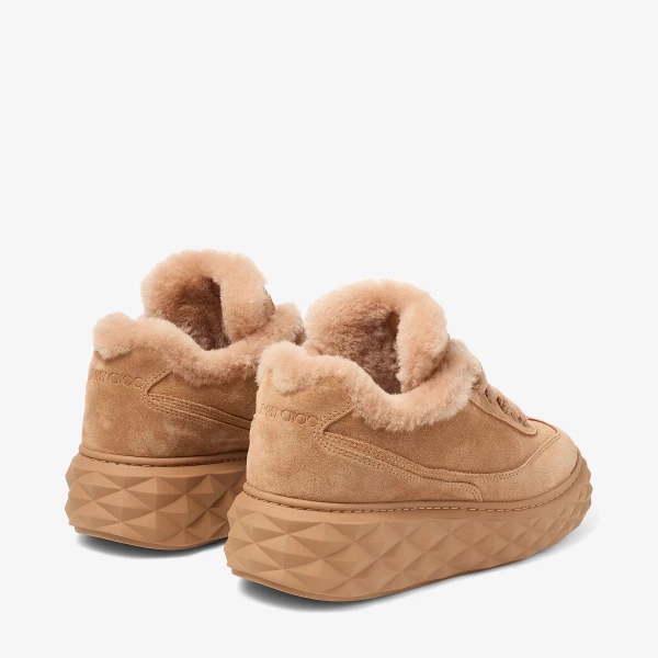 Toffee Jimmy Choo Diamond Maxi Retro Trainers, view 5 | Sneakers