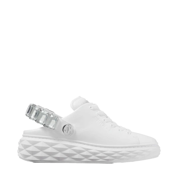 White Jimmy Choo Diamond Sling Trainers | Sneakers