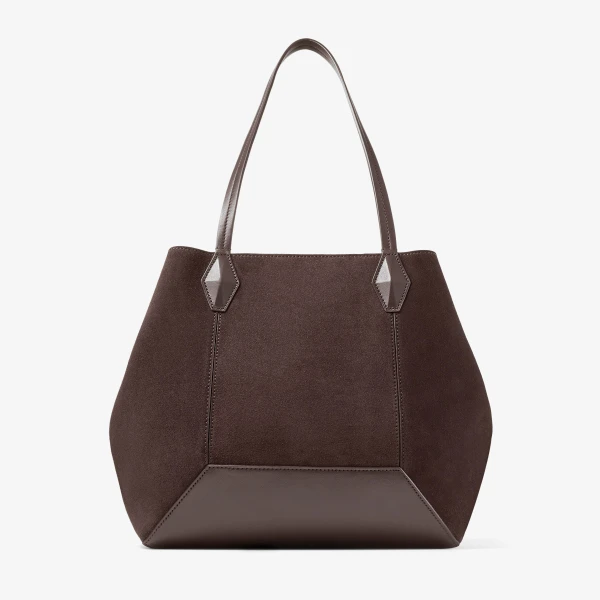 Coffee and Gold Jimmy Choo Diamond Tote Medium, view 5 | Totes & Top-Handle Bags