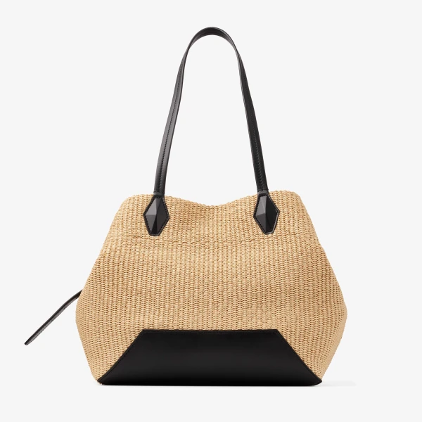 Natural, Black and Gold Jimmy Choo Diamond Tote Medium, view 5 | Totes & Top-Handle Bags