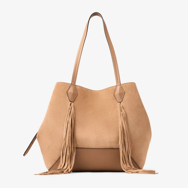 Toffee and Gold Jimmy Choo Diamond Tote Medium, view 6 | Totes & Top-Handle Bags