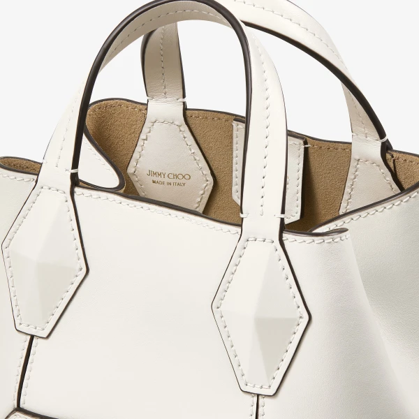Latte and Gold Jimmy Choo Diamond Tote Mini, view 3 | Totes & Top-Handle Bags
