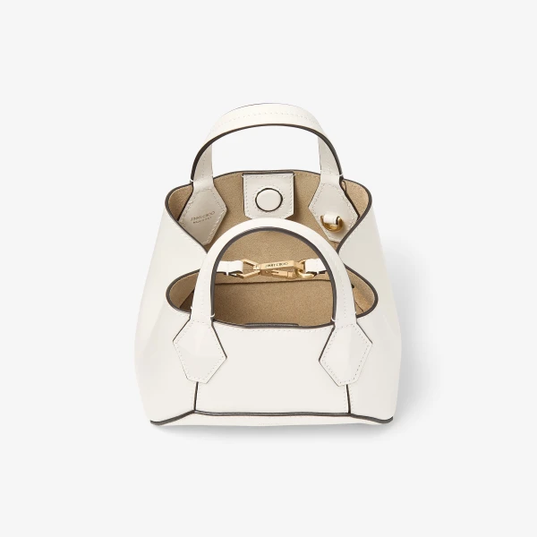 Latte and Gold Jimmy Choo Diamond Tote Mini, view 4 | Totes & Top-Handle Bags