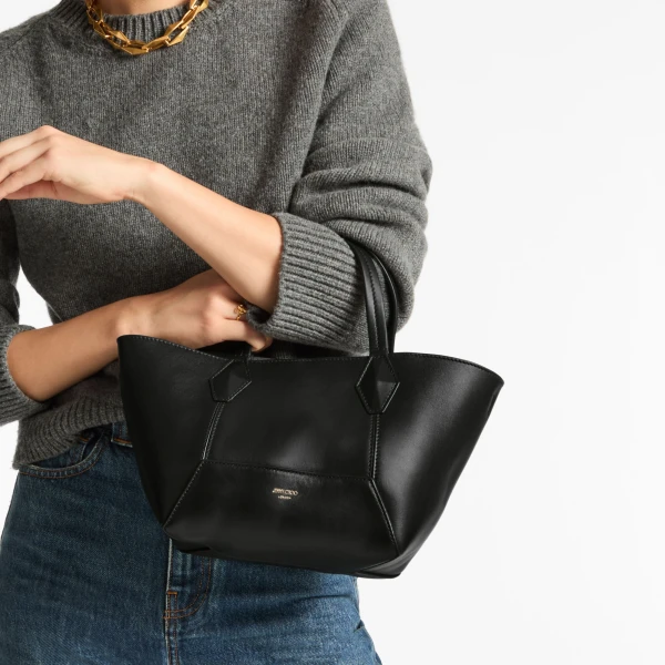 Black Jimmy Choo Diamond Tote Small, view 2 | Totes & Top-Handle Bags
