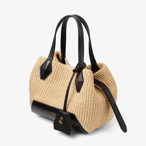 Natural, Black and Gold Jimmy Choo Diamond Tote Small, view 2 | Totes & Top-Handle Bags