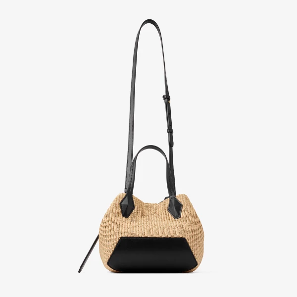 Natural, Black and Gold Jimmy Choo Diamond Tote Small, view 5 | Totes & Top-Handle Bags