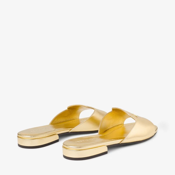 Gold Jimmy Choo Dina Flat, view 3 | Flats
