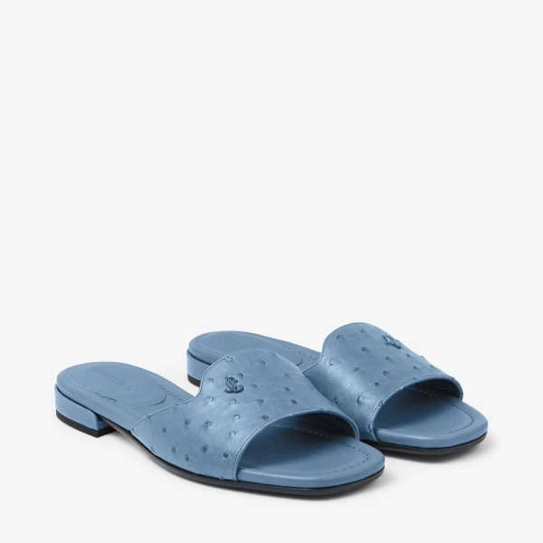 Slate Blue Jimmy Choo Dina Flat, view 2 | Flats