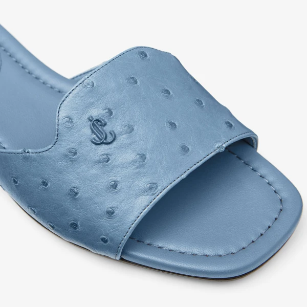Slate Blue Jimmy Choo Dina Flat, view 3 | Flats
