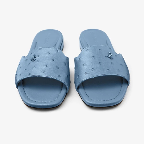 Slate Blue Jimmy Choo Dina Flat, view 4 | Flats