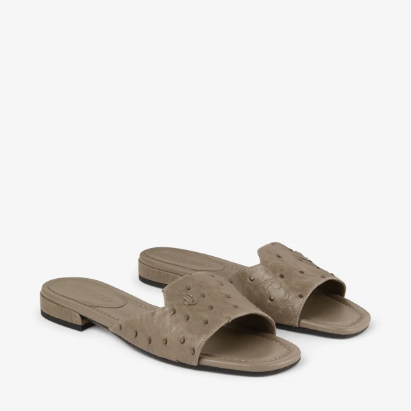 Taupe Jimmy Choo Dina Flat, view 3 | Flats