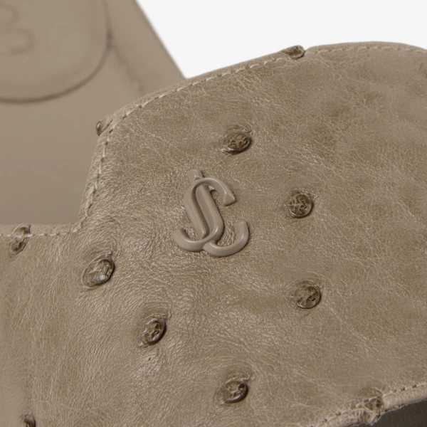 Taupe Jimmy Choo Dina Flat, view 4 | Flats
