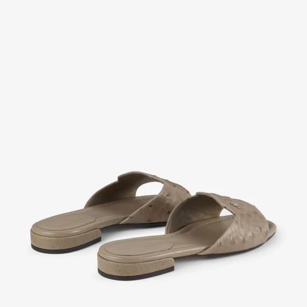 Taupe Jimmy Choo Dina Flat, view 6 | Flats