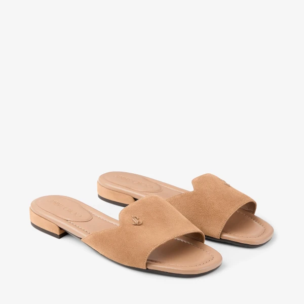 Toffee Jimmy Choo Dina Flat, view 3 | Flats