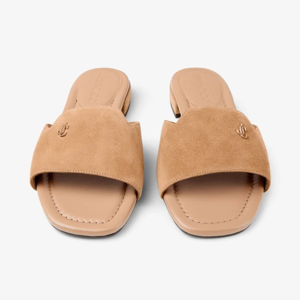 Toffee Jimmy Choo Dina Flat, view 4 | Flats