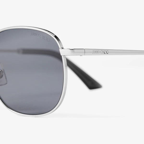 Silver Jimmy Choo Dune P Sunglasses, view 3 | Sunglasses