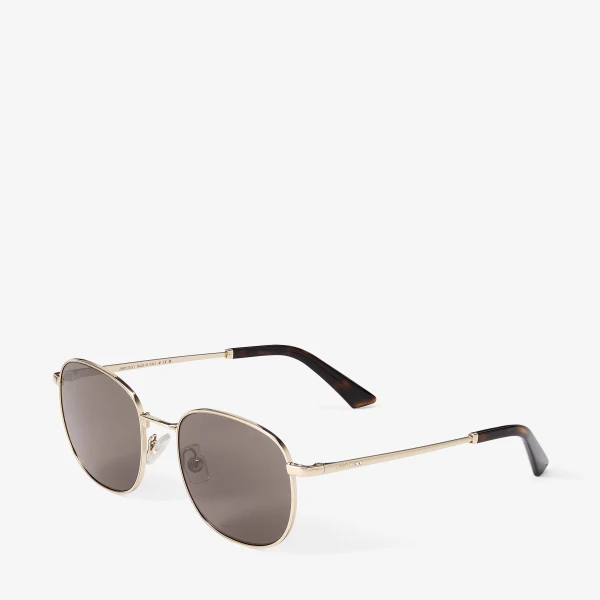 Pale Gold Jimmy Choo Dune Sunglasses, view 2 | Sunglasses