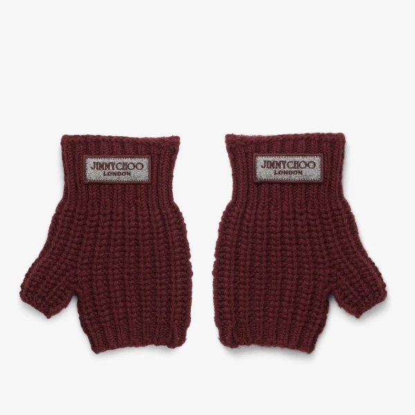 Deep Merlot Jimmy Choo Ebe Gloves, view 2 | Gloves