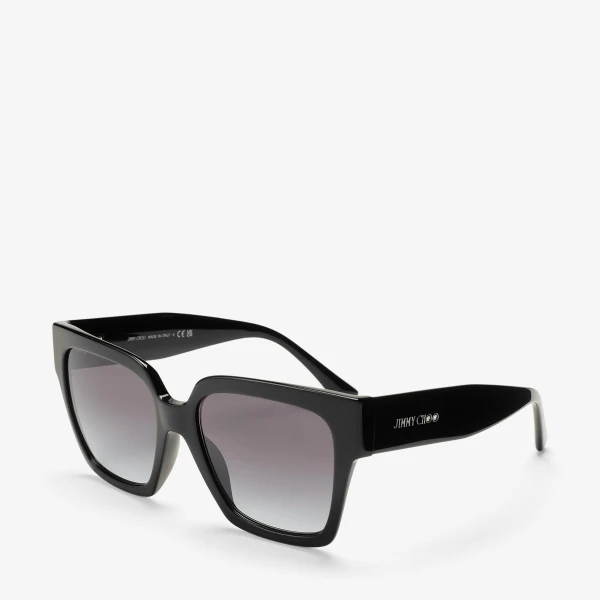 Black Jimmy Choo Eli Sunglasses, view 2 | Sunglasses