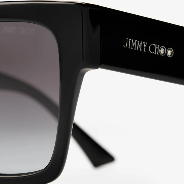 Black Jimmy Choo Eli Sunglasses, view 3 | Sunglasses