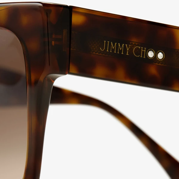 Havana Jimmy Choo Eli Sunglasses, view 3 | Sunglasses