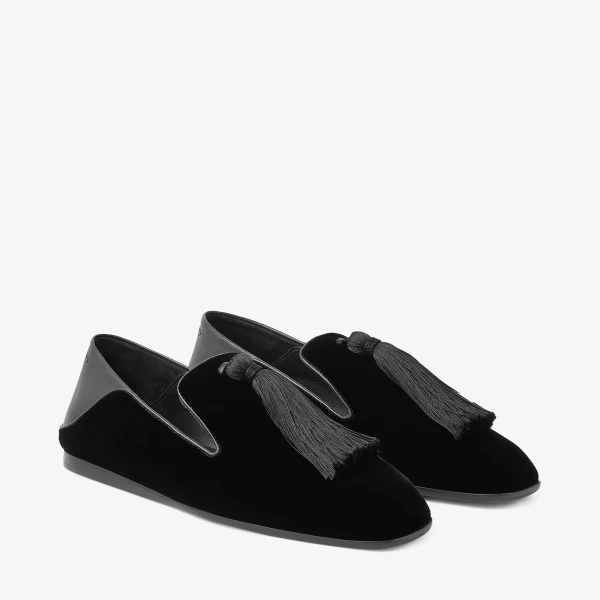 Black Jimmy Choo Eliot Slipper, view 2 | Flats