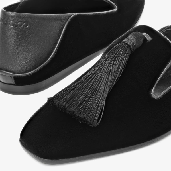 Black Jimmy Choo Eliot Slipper, view 3 | Flats
