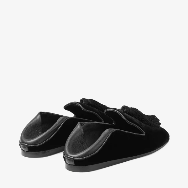 Black Jimmy Choo Eliot Slipper, view 4 | Flats