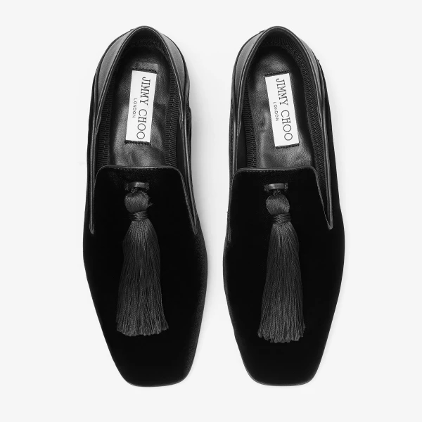 Black Jimmy Choo Eliot Slipper, view 5 | Flats