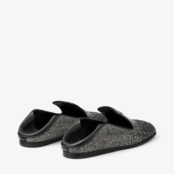 Grey and Black Mix Jimmy Choo Eliot Slipper, view 5 | Flats