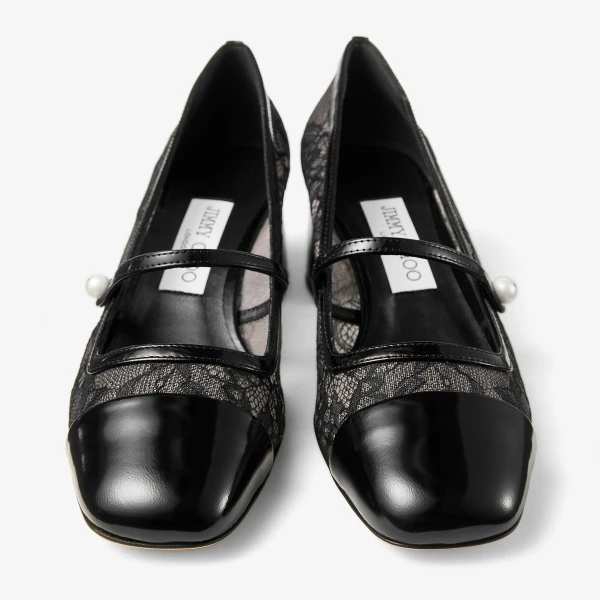 Black Jimmy Choo Elisa 45 Pumps, view 5 | Heels