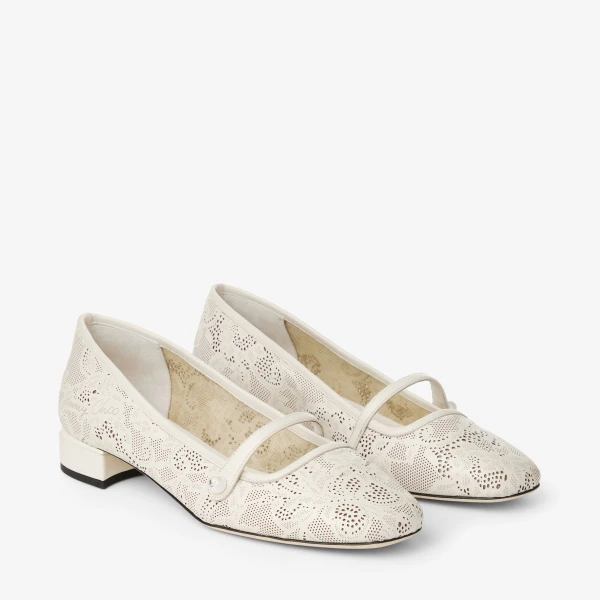 Latte Jimmy Choo Elisa Ballerina Pumps, view 3 | Flats